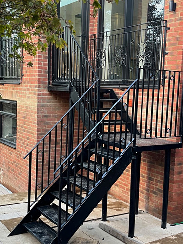 Black steel exterior - steel,