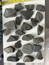 12x New NATURAL Flat SLATE Rock Gravel Pieces AQUARIUM or VIVARIUM Decoration 