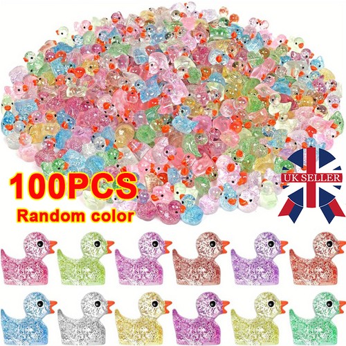 100pcs mini ducks - ducks, glitter