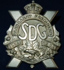 FINE CANADIAN SDG GLENGARRY FENCIBLES CANADA MILITARY CAP BADGE - LUGS - WM