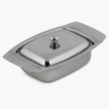 Stainless Steel Butter Dish with Lid Kitchen Breakfast Dining Serving Storage
