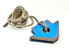 Vintage Welding Magnet with Rope – Industrial Decor, Prop, Wall Art, Heavy Duty