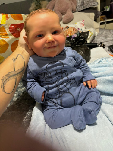 20in reborn boy doll - doll, blue