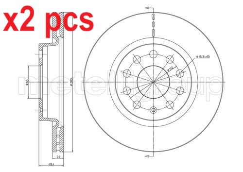 Pcs sides brake disc - pcs,