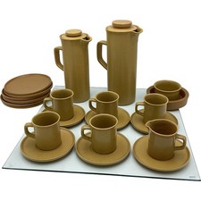 Vintage GOVANCROFT Hamilton Coffee Set Ceramic Glasgow 1966 Beige Teapot SE