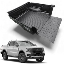 BLACK PICKUP TRUCK BED LINER MAT TUB COVER FOR FORD RANGER T9 DOUBLE CAB 2022+