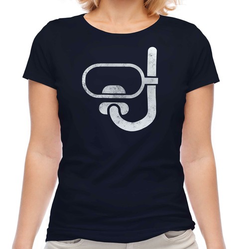 Diving distressed print womens - print,