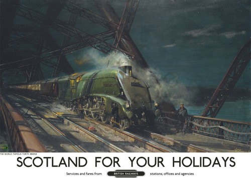 Vintage poster train - train, railway