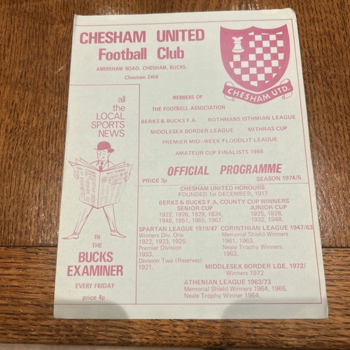 Chesham united wycombe fac - chesham,