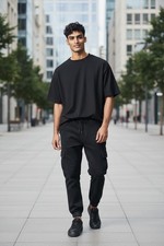 JOSS Mens Cuffed Jogger Jeans