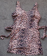 Next, Ladies animal print Swimdress, wide straps, padded, Size 22, New.