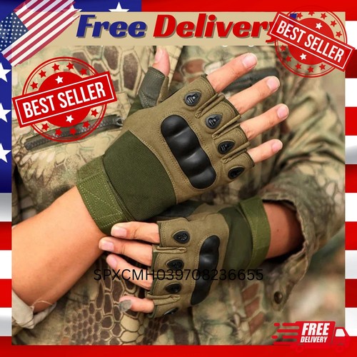 Tactical fingerless gloves - tactical, for