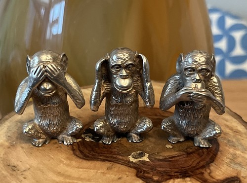 Three wise monkeys crafted - monkeys, in