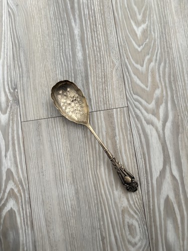 Vintage large patterned silver - patterned,