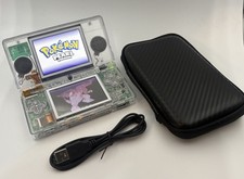Custom Clear Nintendo DS Lite With 50 games! Bundle Inc Pokemon, Mario etc