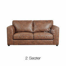 3+2 Sofa Set Brown Tan Faux