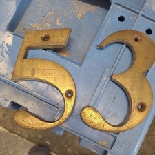 Brass Door Numbers 3 & 5 (15cm tall) with screws