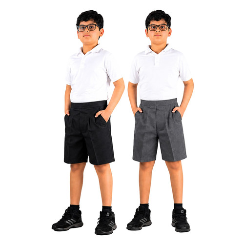 Boys uniform shorts grey black - grey,
