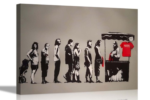 Festival banksy canvas - festival,