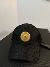 Black Versace Mesh Cap With