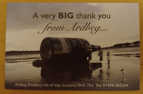 Ardbeg welcome card shortie - ardbeg,