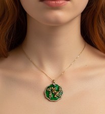 Medieval Bird Flower Necklace