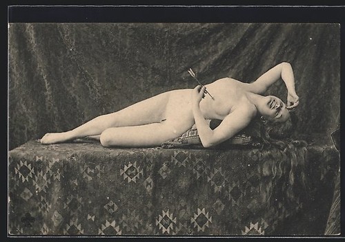 Photo postcard lady with - lady,