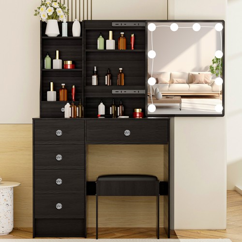 Vanity drawers black - vanity,