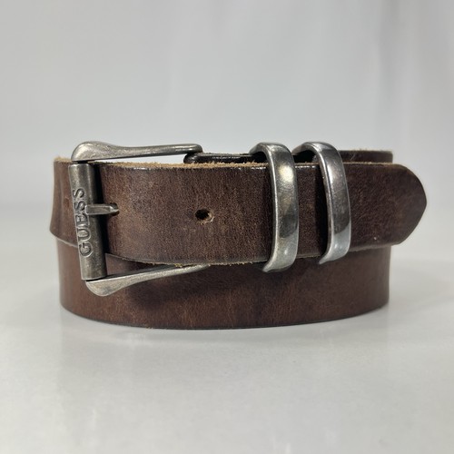 Guess brown genuine leather - guess,