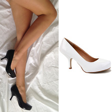 WOMENS LADIES STRAP MID HEEL