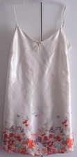 LADIES QUALITY SATIN IVORY CHEMISE SLIP NIGHTDRESS  UK SIZE 10