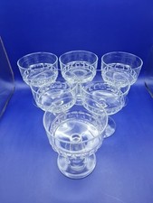 Set of 6 x Luminarc French Glass Dessert Dishes with Stems - retro/vintage 