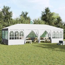 WALPLUS Party Tent 12 Sidewalls White 8x4m PE Event Wedding Shelter