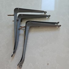 Bundle Of 4 Shelf Brackets Large Grey 20 x 25 cm