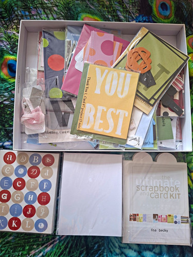 Scrapbook and card kit with - and,