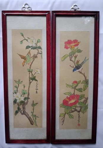 Antique chinese silk paintings - antique,