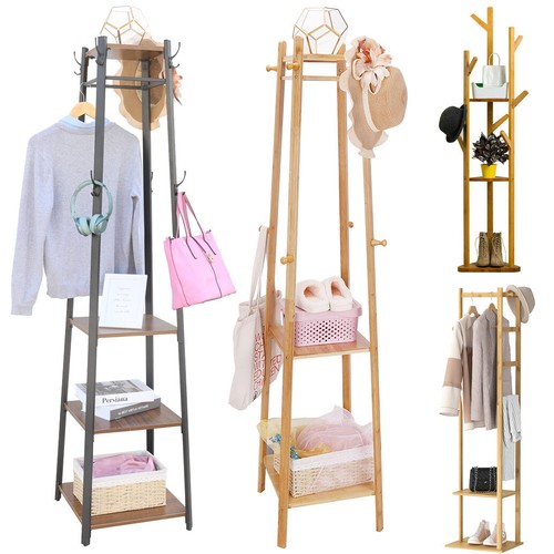 Wooden tree clothes stand coat - clothes,