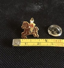 Rupert The Bear Wearing Police Helmet Riding A Horse Vintage Police Pin Badge
