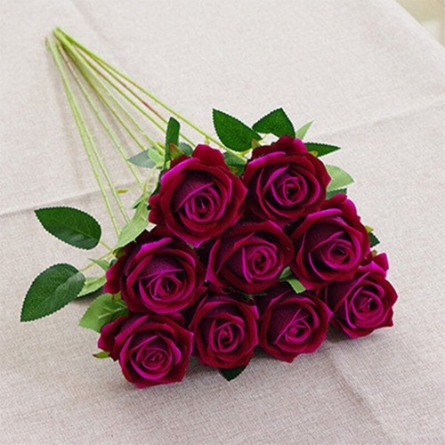 10x artificial single rose bud - single,