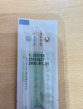 2 packs Acupuncture Needles 0.35x75mm (10 pcs/pack+1 Guide Tube)