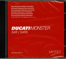 2007 Ducati Monster S4R 91470791A factory SHOP MANUAL CD, NEW, English + others