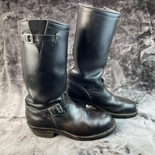 WESCO Engineer Work Biker Leather Black Boots Mens Sz 11.5 Steel Toe