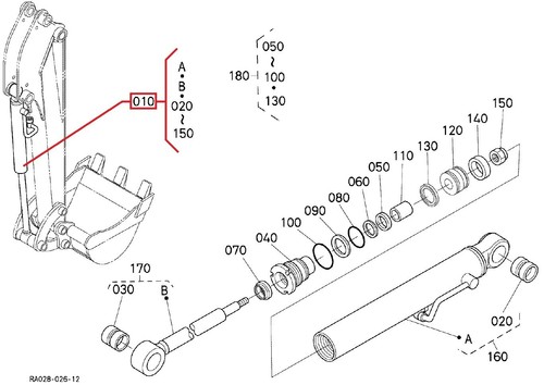 Ra02967800 bucket cylinder - ra02967800,