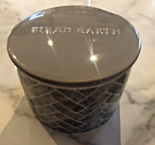 Fired Earth Candle Jar -  Grey Ceramic Tile Effect  - Empty
