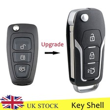 For Ford Transit Custom Focus MK3 Van Tourneo Upgrade Flip Key Fob Case 3 Button