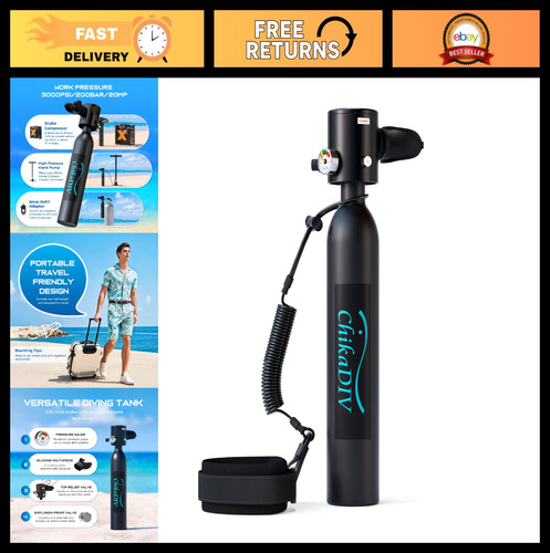 Portable mini scuba tank - mini, 0.5l