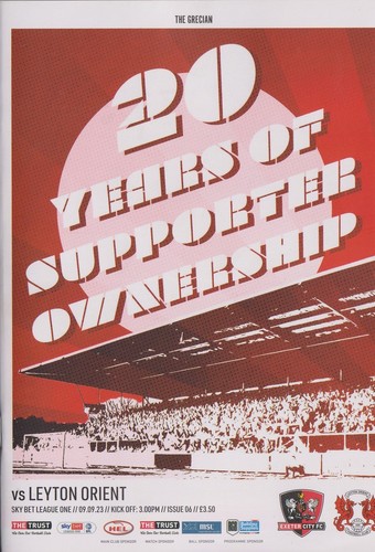 Football programme exeter city - exeter,