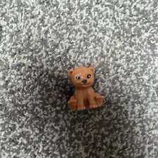 2x Vintage Barbie Doll Accessories Miniature Teddy Bears Brown Plastic Toy