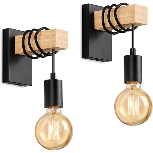 Wooden wall light pack - light, 2