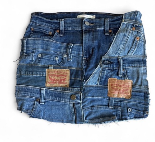 Levi reworked denim mini - denim,